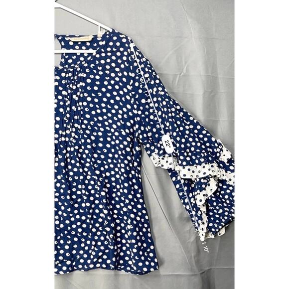 SOFT SURROUNDINGS Sonrisa Navy Polka Dot
Small Cottagecore Boho Flowy Smocked - Picture 6 of 8